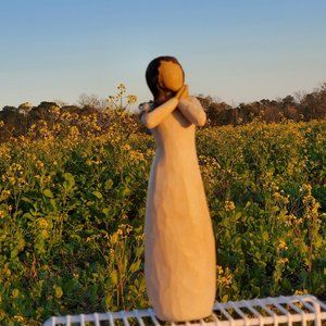 2003 Willow Tree Figurine "Joy" Woman  Braided Hair Standing Susan Lordi  9 Inch